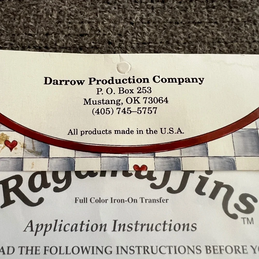 Vintage 1991 Ragamuffins Nurse Heart Iron On Transfer Mary Darrow 4125 Bear